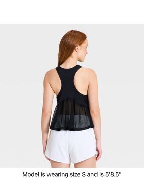 all in motion mesh back cropped   Racerback Tank Top